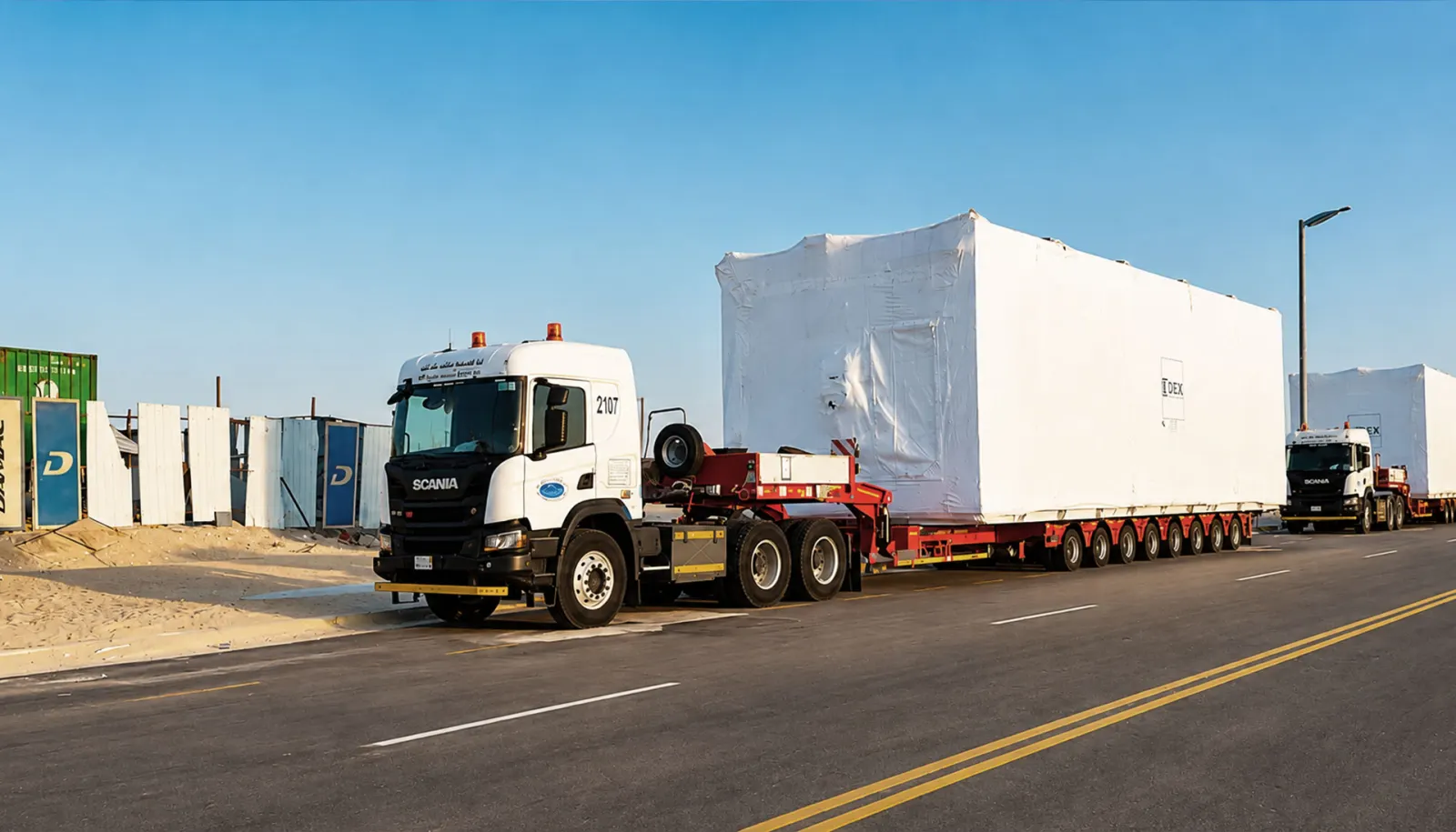 Land transportation and road freight across Saudi Arabia — BAFCO own trailer fleet