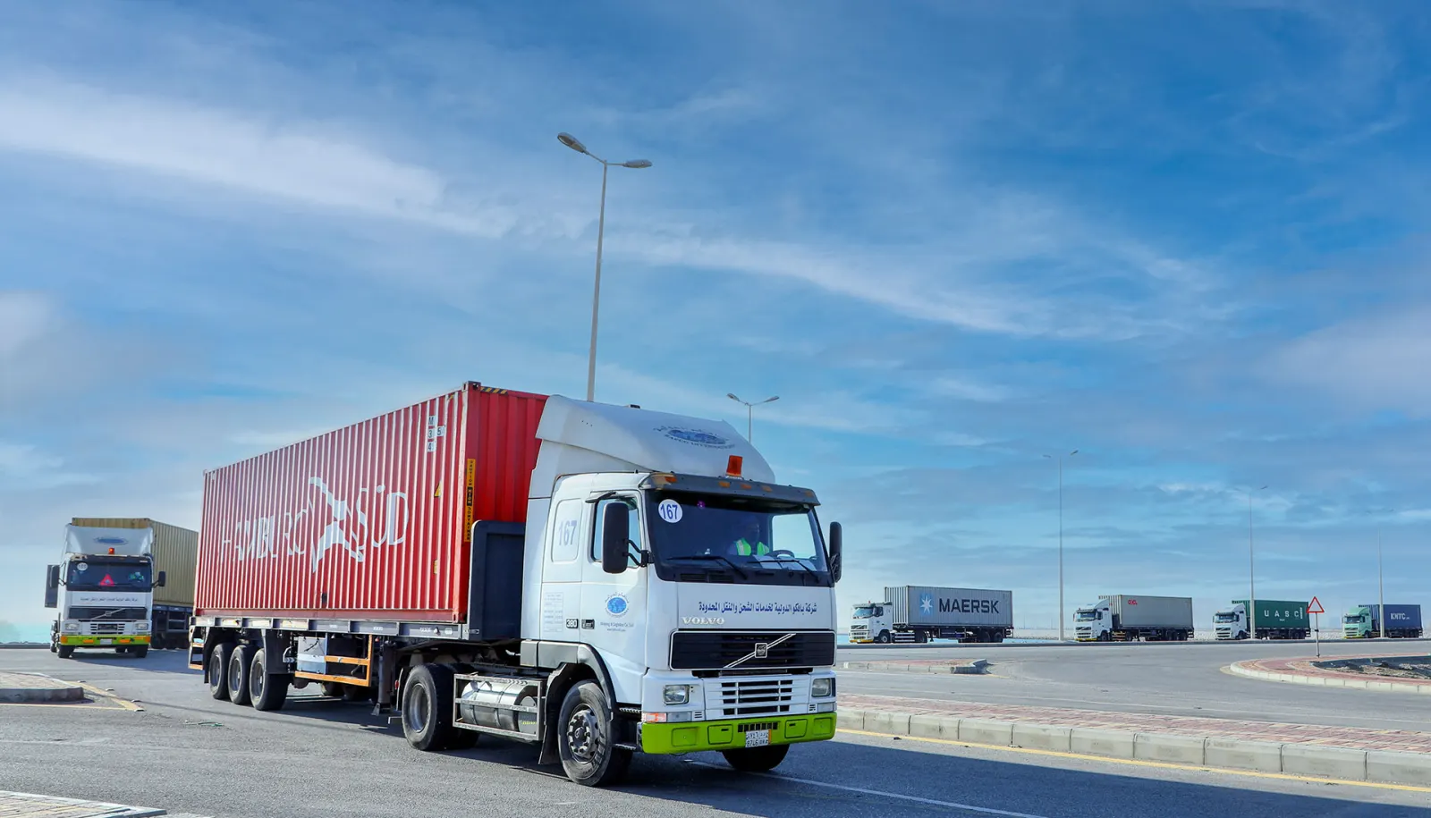 Land transportation and road freight across Saudi Arabia — BAFCO own trailer fleet