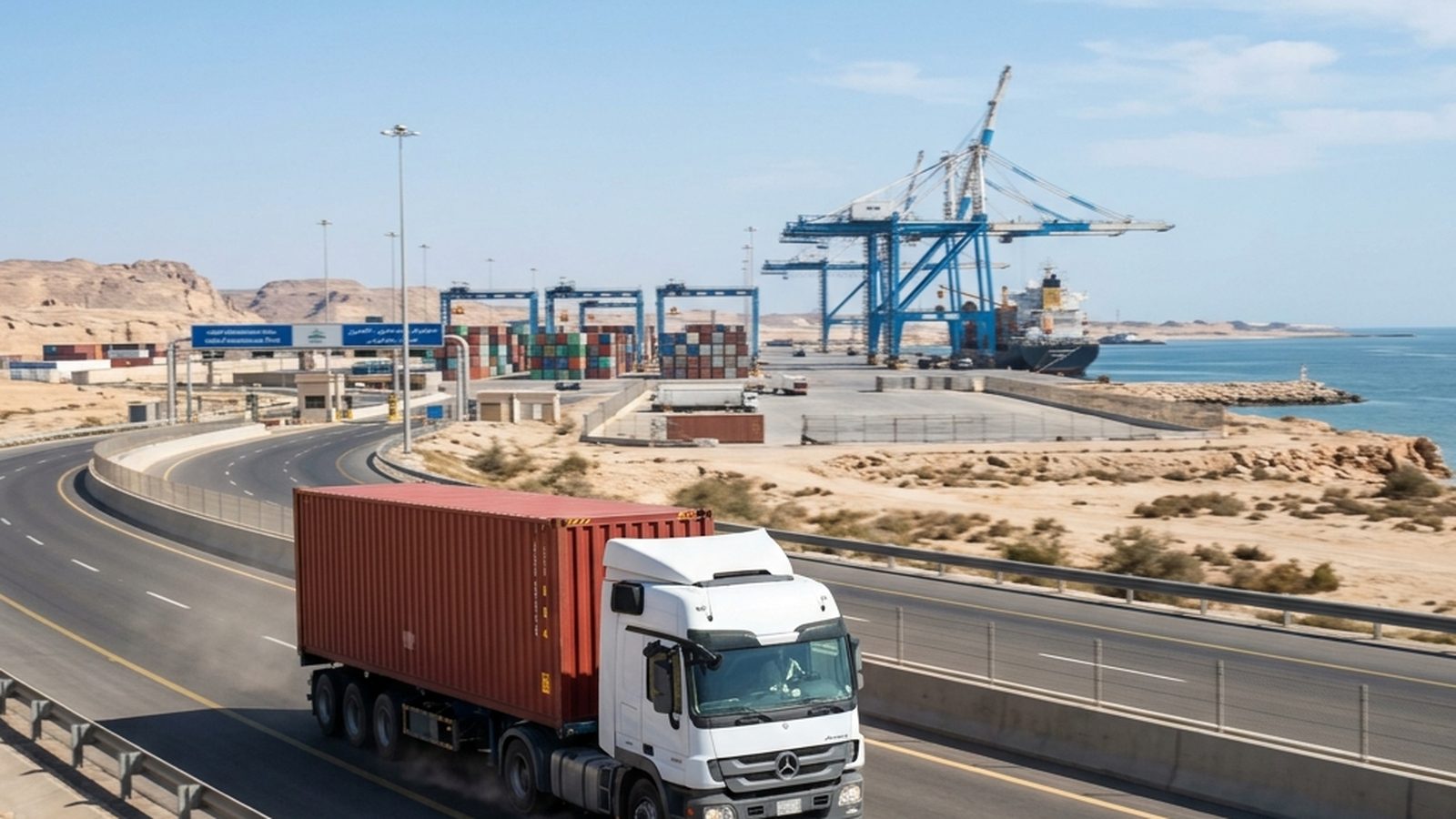 Cleared import cargo leaving a Saudi Arabia port for delivery