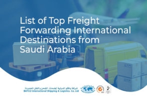 List of Top Freight Forwarding International Destinations from Saudi Arabia